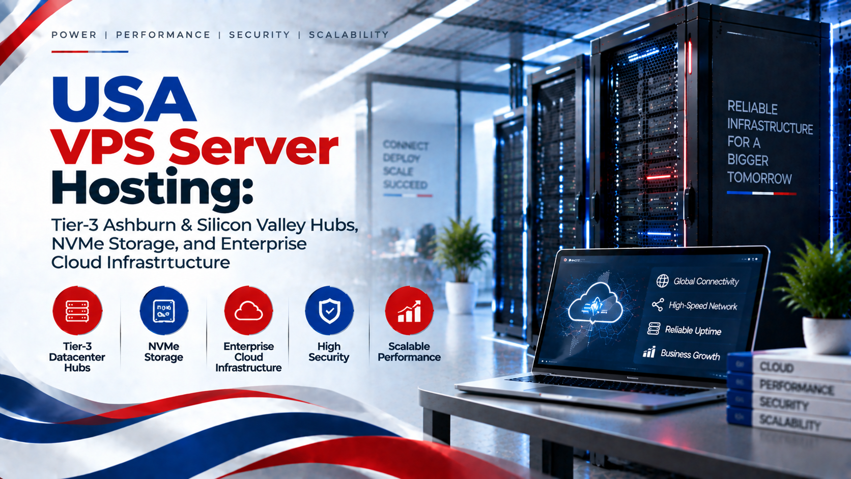 USA VPS Server Hosting: Tier-3 Ashburn & Silicon Valley Hubs, NVMe Storage, and Enterprise Cloud Infrastructure