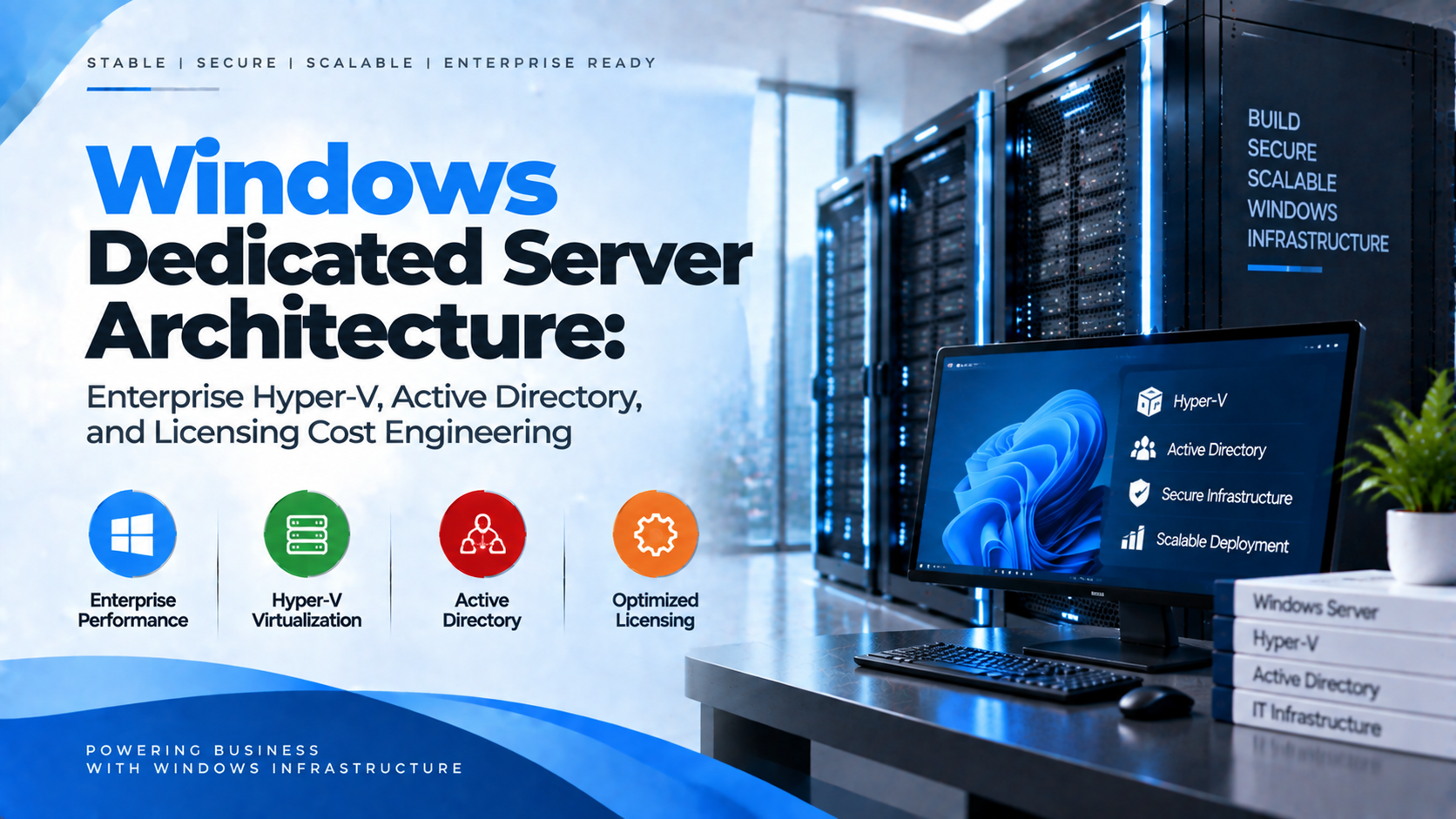 Windows Dedicated Server Architecture: Enterprise Hyper-V, Active Directory, and Licensing Cost Engineering