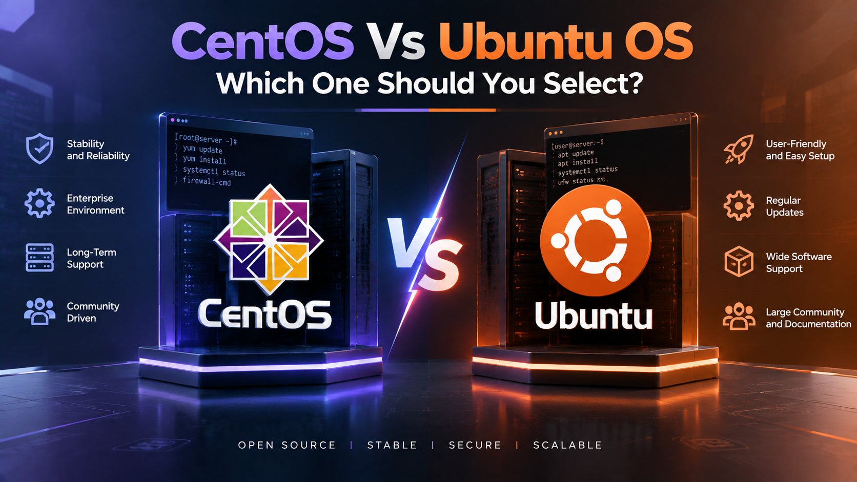 CentOS Vs Ubuntu OS Which One Should You Select?