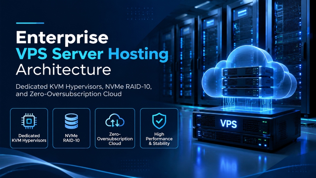 Enterprise VPS Server Hosting Architecture: Dedicated KVM Hypervisors, NVMe RAID-10, and Zero-Oversubscription Cloud
