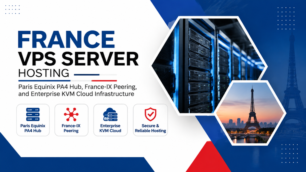 France VPS Server Hosting: Paris Equinix PA4 Hub, France-IX Peering, and Enterprise KVM Cloud Infrastructure
