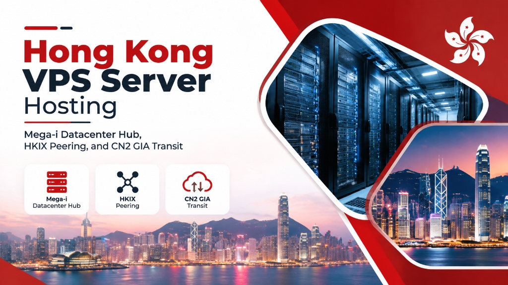 Hong Kong VPS Server Hosting: Mega-i Datacenter Hub, HKIX Peering, and CN2 GIA Transit