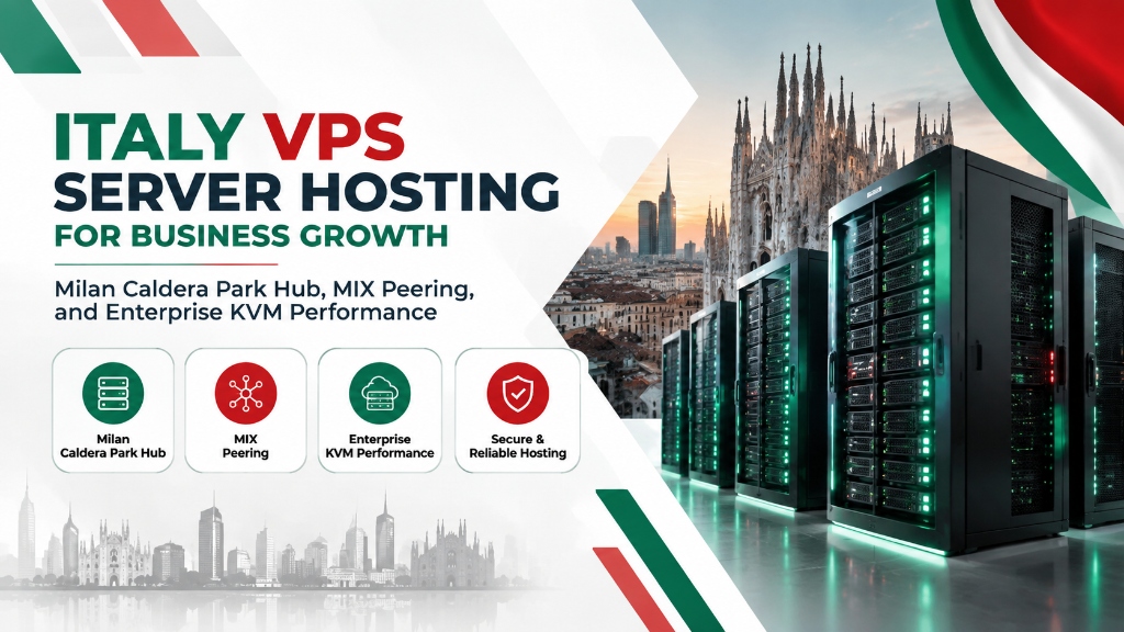 Italy VPS Server Hosting for Business Growth: Milan Caldera Park Hub, MIX Peering, and Enterprise KVM Performance