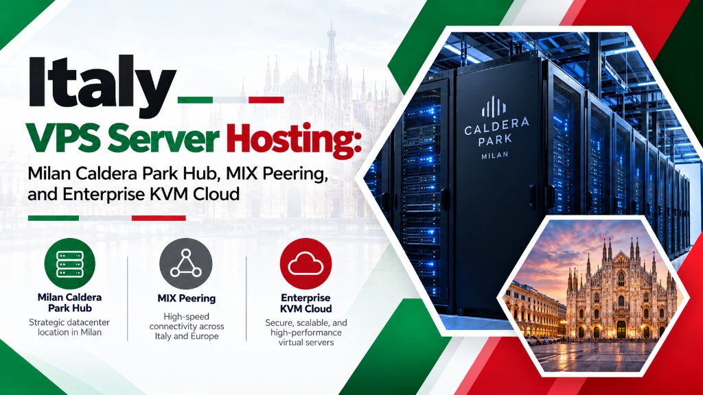 Italy VPS Server Hosting: Milan Caldera Park Hub, MIX Peering, and Enterprise KVM Cloud