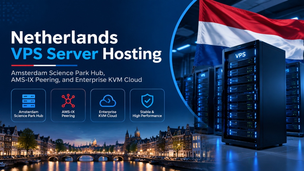Netherlands VPS Server Hosting: Amsterdam Science Park Hub, AMS-IX Peering, and Enterprise KVM Cloud