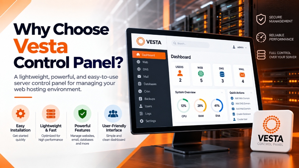 Why Choose Vesta Control Panel? Lightweight Server Hosting Management Dashboard