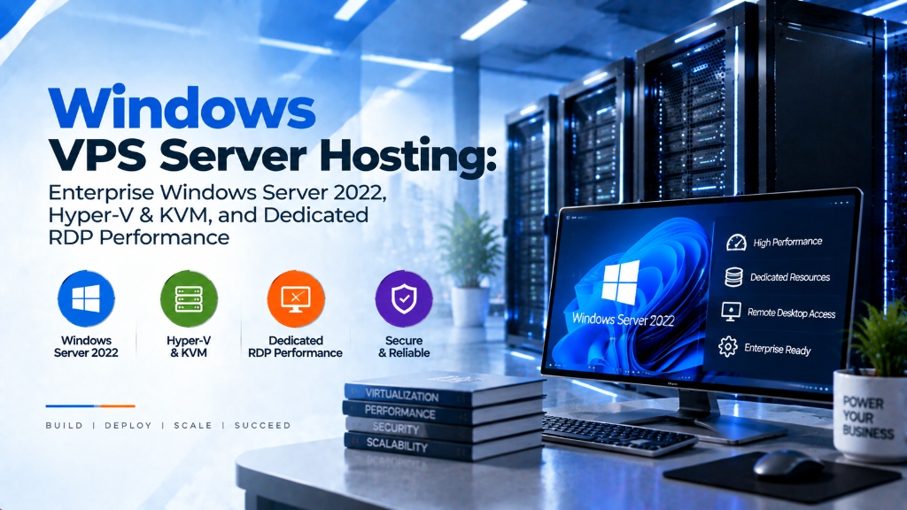 Windows VPS Server Hosting: Enterprise Windows Server 2022, Hyper-V & KVM, and Dedicated RDP Performance